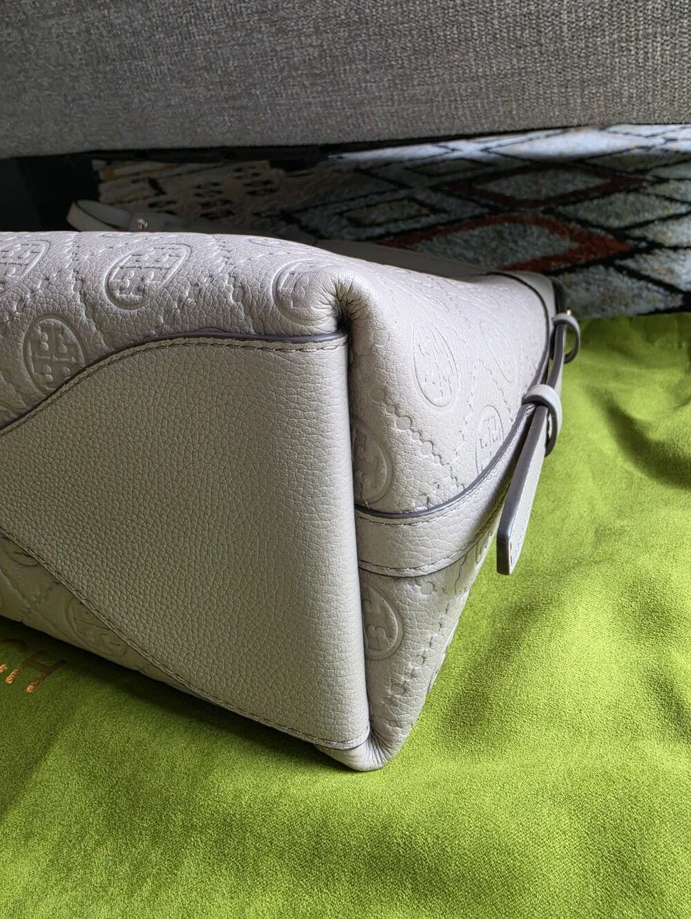 Tory Burch T Monogram Pebbled Medium Shoulder Bag Fresh Clay